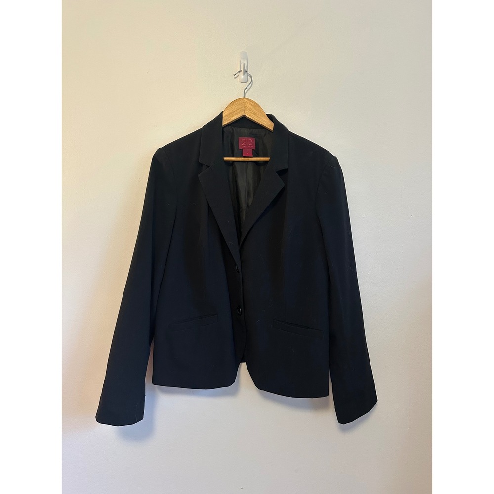 212 Collection Black Two Button Professional Blazer Jacket | Size 18